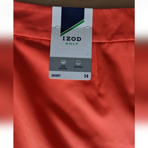 Izod Golf Coral New Skirt Short Combo Skort Women Sport Ladies Size 14 NWT - Picture 12 of 12